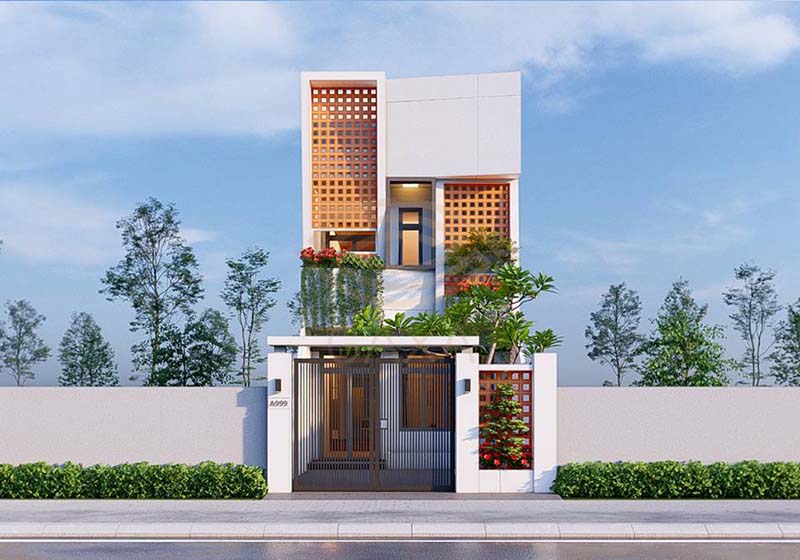 Thiết kế nhà 1 trệt 2 lầu có sân thượng | Phan Kiến Phát Co.,Ltd